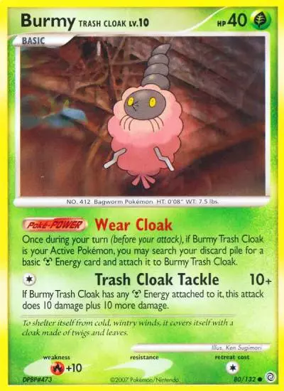 Burmy Trash Cloak 80/132 Secret Wonders Pokemon card