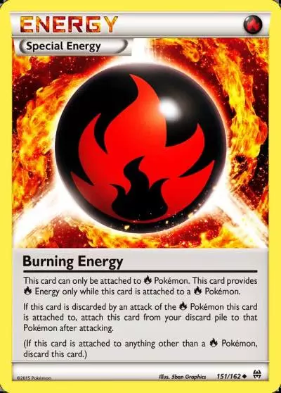 Burning Energy 151/162 BREAKthrough Pokemon card