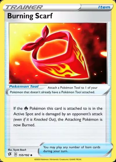 Burning Scarf 155/192 Rebel Clash Pokemon card