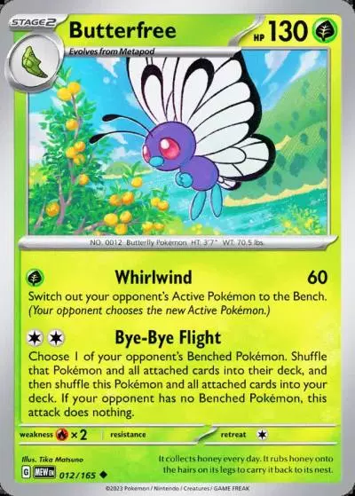 Butterfree 12/165 151 Pokemon card
