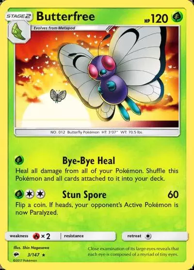 Butterfree 3/147 Burning Shadows Pokemon card