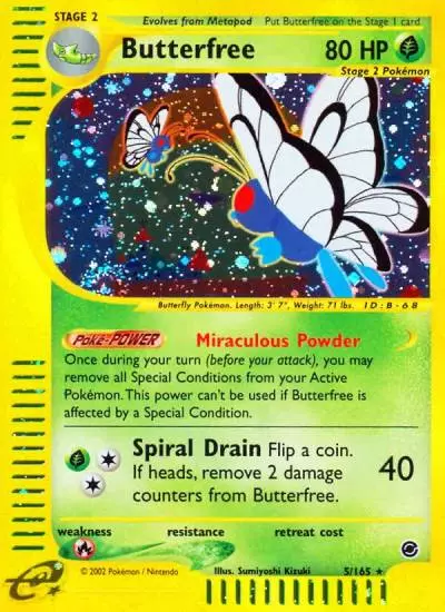 Butterfree 5/165 Expedition Base Set Pokemon card