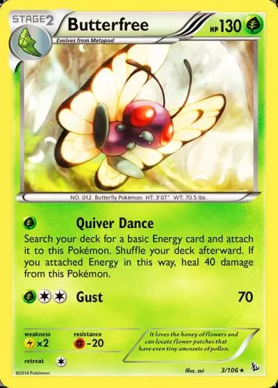 Butterfree 3/106 Flashfire Pokemon card