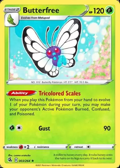 Butterfree 3/264 Fusion Strike Pokemon card