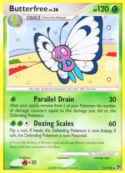 Butterfree 14/106 Great Encounters Pokemon card