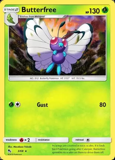 Butterfree 3/68 Hidden Fates Pokemon card