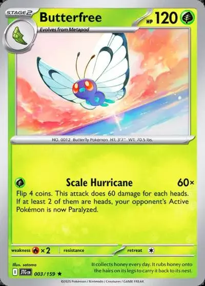 Butterfree 3/159 Journey Together Pokemon card