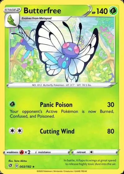 Butterfree 3/192 Rebel Clash Pokemon card