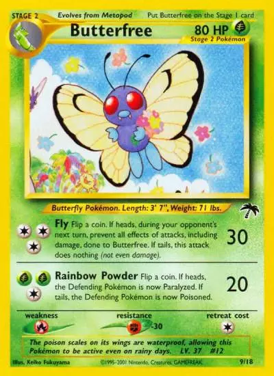 Butterfree 9/18 Southern Islands Pokemon card