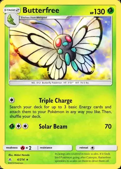 Butterfree 4/214 Unbroken Bonds Pokemon card