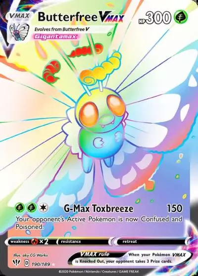 Butterfree VMAX 190/189 Darkness Ablaze Pokemon card