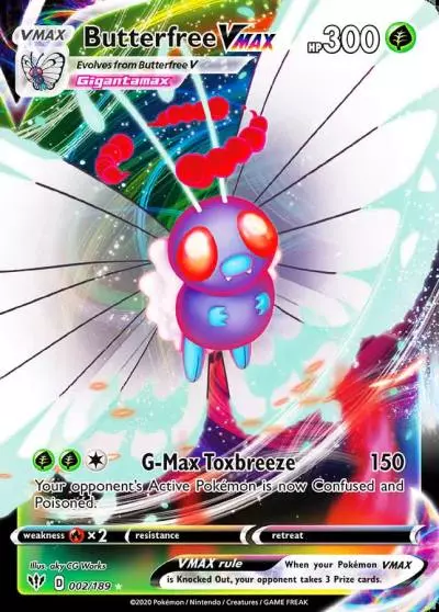 Butterfree VMAX 2/189 Darkness Ablaze Pokemon card