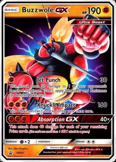Buzzwole-GX SM69/248 SM Black Star Promos Pokemon card