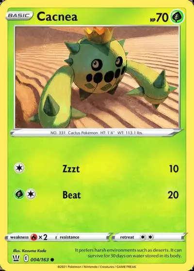 Cacnea 4/163 Battle Styles Pokemon card