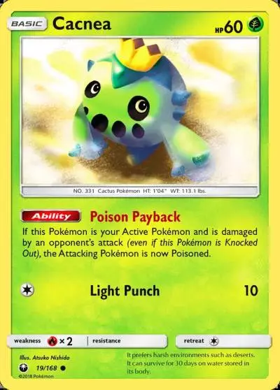 Cacnea 19/168 Celestial Storm Pokemon card