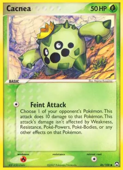 Cacnea 46/108 Power Keepers Pokemon card