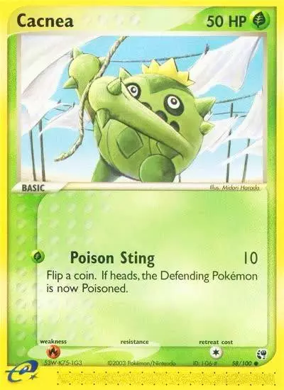 Cacnea 58/100 Sandstorm Pokemon card