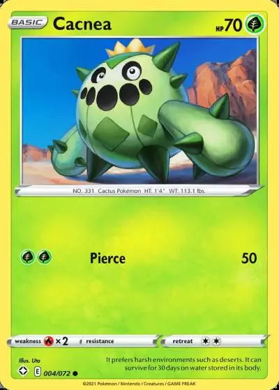 Cacnea 4/72 Shining Fates Pokemon card