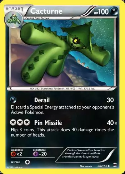 Cacturne 88/162 BREAKthrough Pokemon card