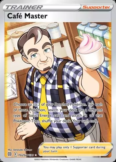 Café Master TG25/30 Brilliant Stars Trainer Gallery Pokemon card