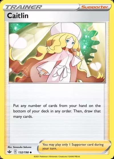 Caitlin 132/198 Chilling Reign Pokemon card