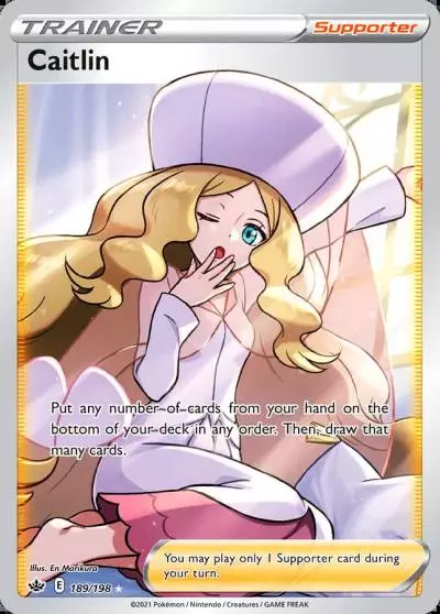 Caitlin 189/198 Chilling Reign Pokemon card