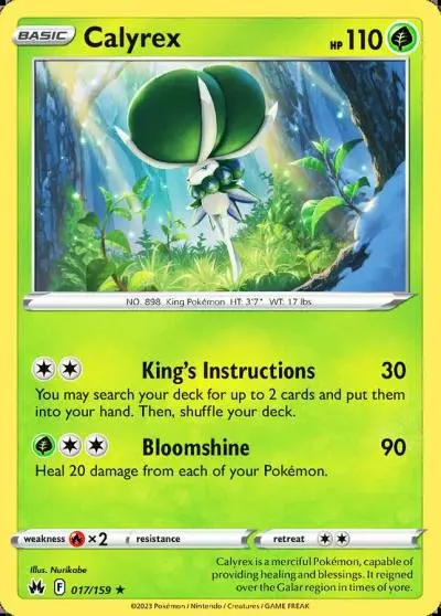 Calyrex 17/159 Crown Zenith Pokemon card