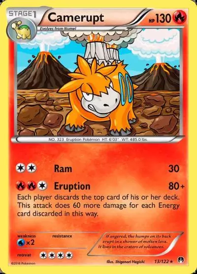 Camerupt 13/122 BREAKpoint Pokemon card
