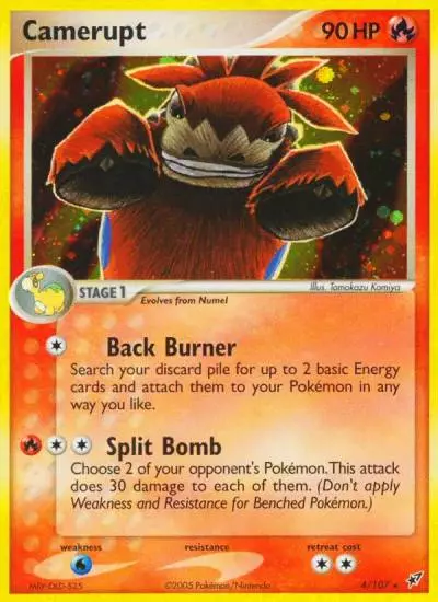 Camerupt 4/107 Deoxys Pokemon card