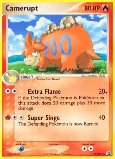 Camerupt 23/106 Emerald Pokemon card