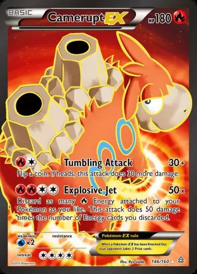 Camerupt-EX 146/160 Primal Clash Pokemon card