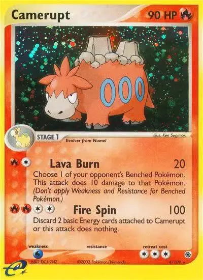 Camerupt 4/109 Ruby & Sapphire Pokemon card