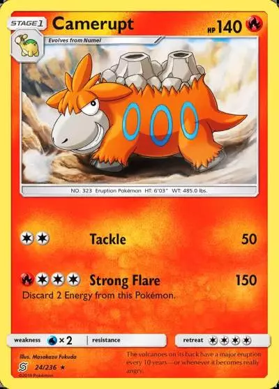 Camerupt 24/236 Unified Minds Pokemon card