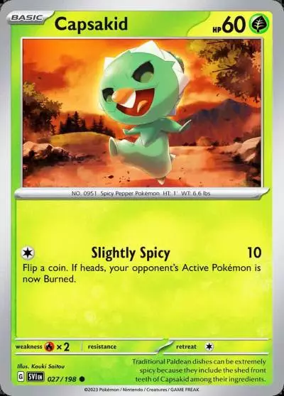 Capsakid 27/198 Scarlet & Violet Pokemon card
