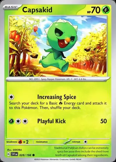Capsakid 28/198 Scarlet & Violet Pokemon card
