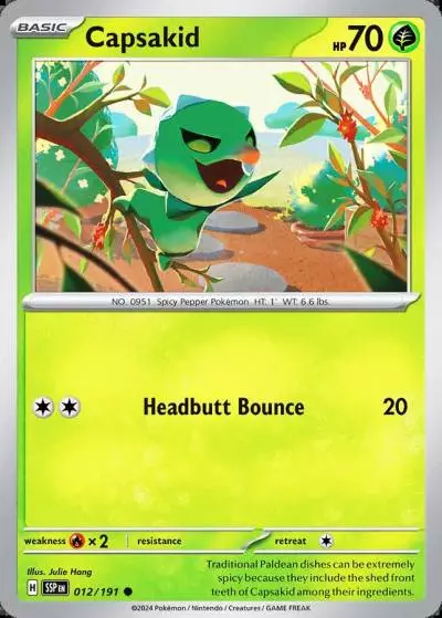 Capsakid 12/191 Surging Sparks Pokemon card