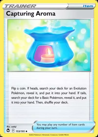 Capturing Aroma 153/195 Silver Tempest Pokemon card