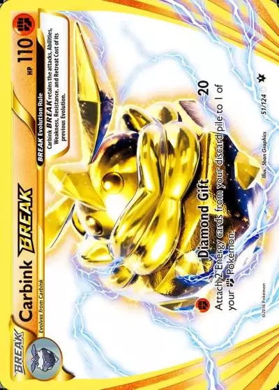 Carbink BREAK 51/124 Fates Collide Pokemon card