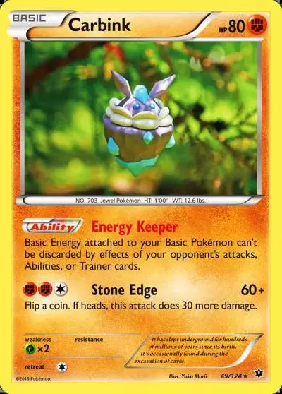 Carbink 49/124 Fates Collide Pokemon card