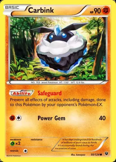 Carbink 50/124 Fates Collide Pokemon card