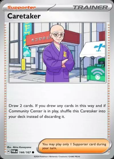 Caretaker 144/167 Twilight Masquerade Pokemon card