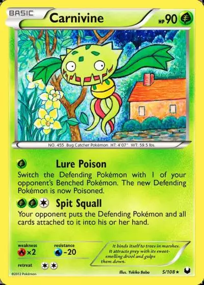 Carnivine 5/108 Dark Explorers Pokemon card