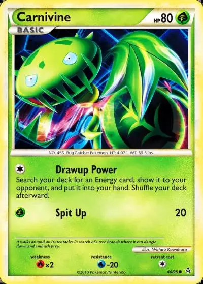 Carnivine 46/95 HS—Unleashed Pokemon card