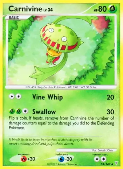 Carnivine 53/147 Supreme Victors Pokemon card