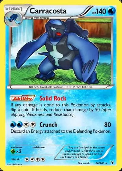 Carracosta 26/101 Noble Victories Pokemon card