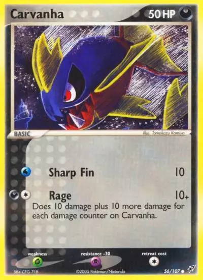 Carvanha 56/107 Deoxys Pokemon card