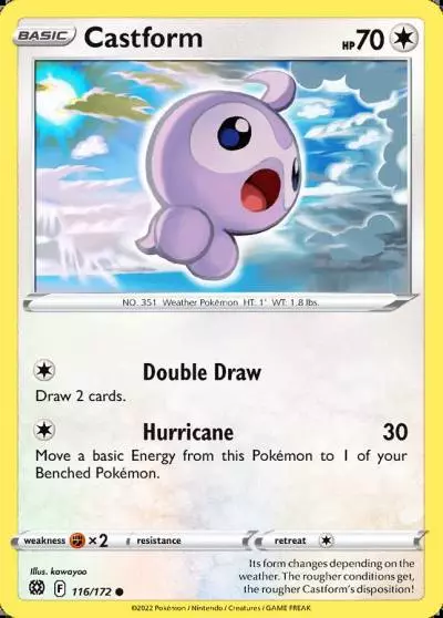 Castform 116/172 Brilliant Stars Pokemon card