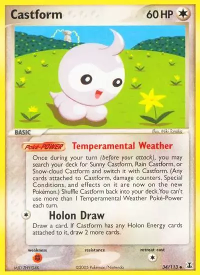 Castform 34/113 Delta Species Pokemon card