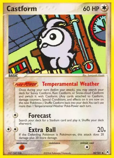 Castform 30/101 Hidden Legends Pokemon card