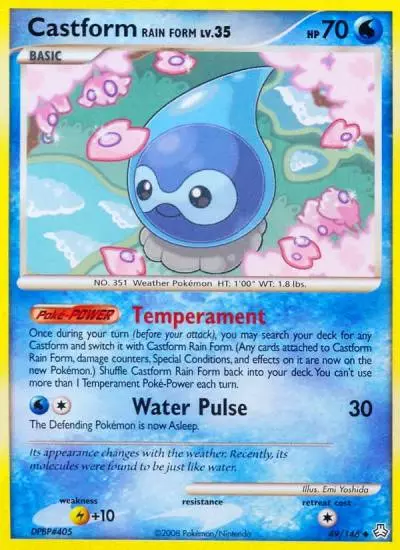 Castform Rain Form 49/146 Legends Awakened Pokemon card